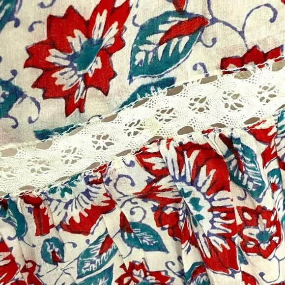 Bell By Alicia Bell Patton Mini Dress Size XL Long Sleeve V Neck Tassel Tie - Picture 7 of 12